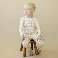 Burnt Orange Plaid 2pc Bamboo Pajamas - BIG FRENCHIES