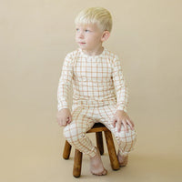 Burnt Orange Plaid 2pc Bamboo Pajamas - BIG FRENCHIES