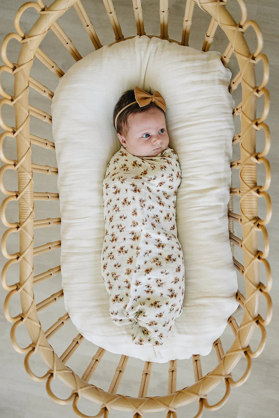 Autumn Bloom Muslin Swaddle Blanket - BIG FRENCHIES
