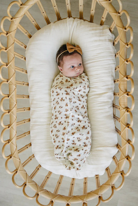 Autumn Bloom Muslin Swaddle Blanket - BIG FRENCHIES