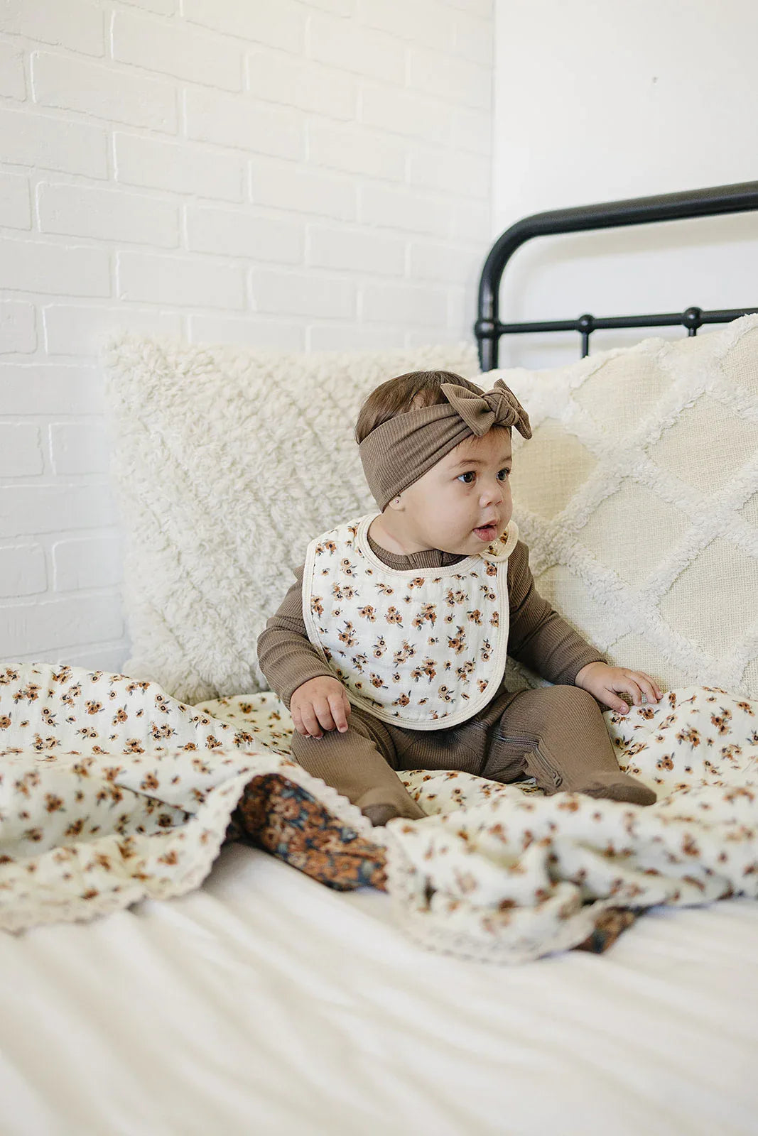 Autumn Bloom Classic Muslin Bib - BIG FRENCHIES
