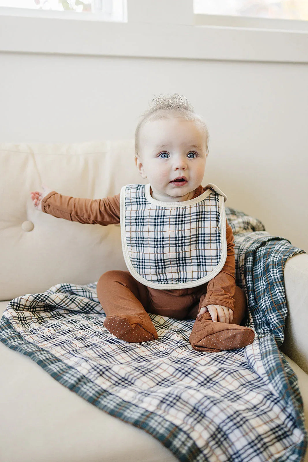Vintage Plaid Classic Muslin Bib - BIG FRENCHIES