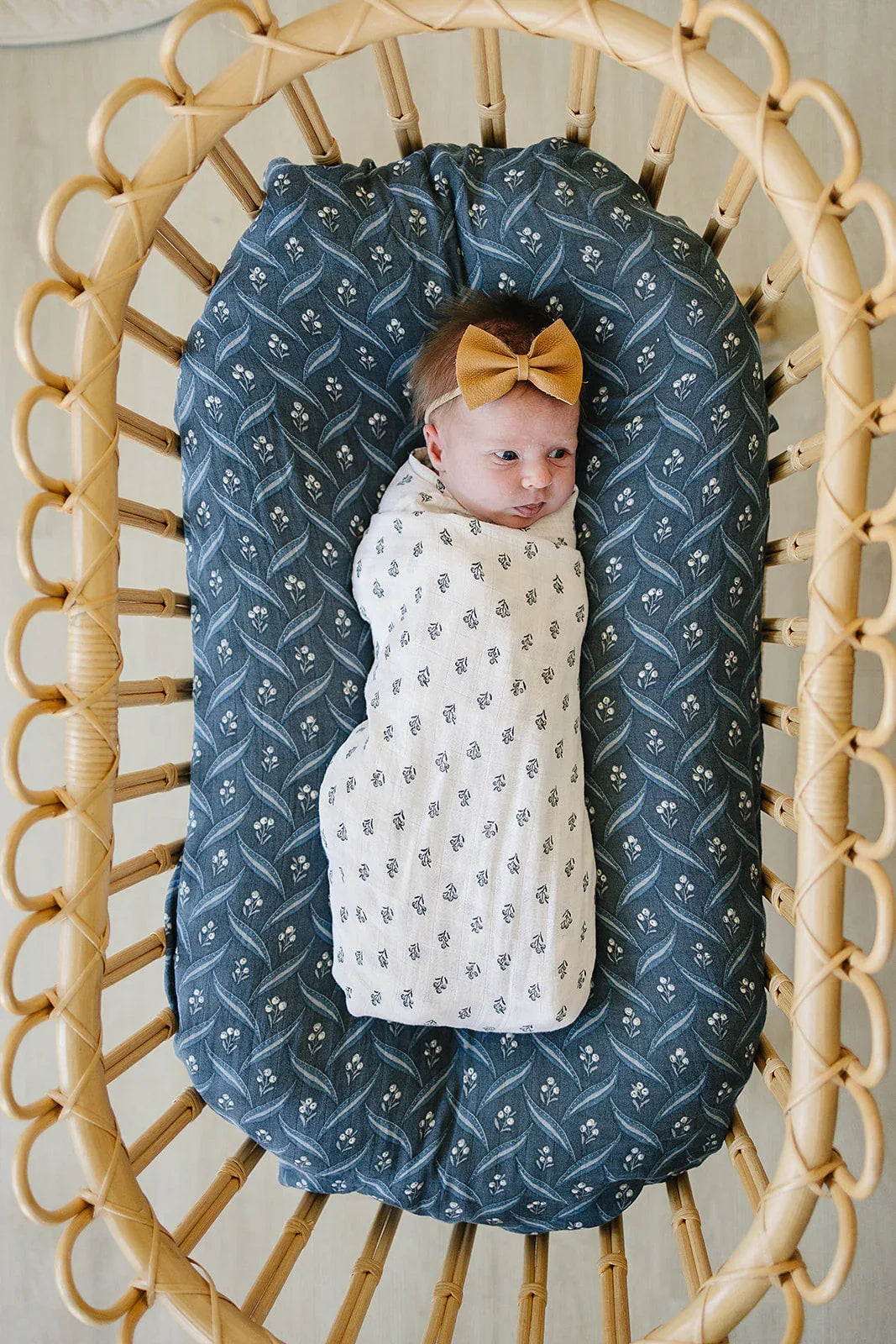 Cream Berry Muslin Swaddle Blanket - BIG FRENCHIES
