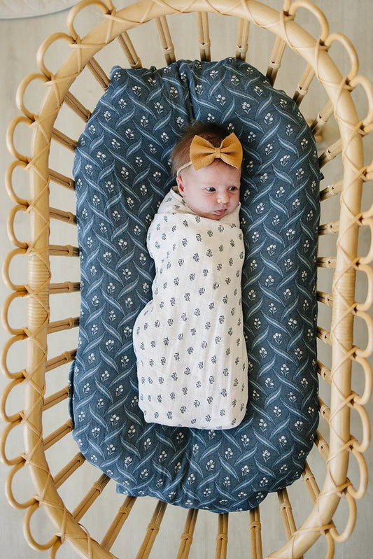 Cream Berry Muslin Swaddle Blanket - BIG FRENCHIES