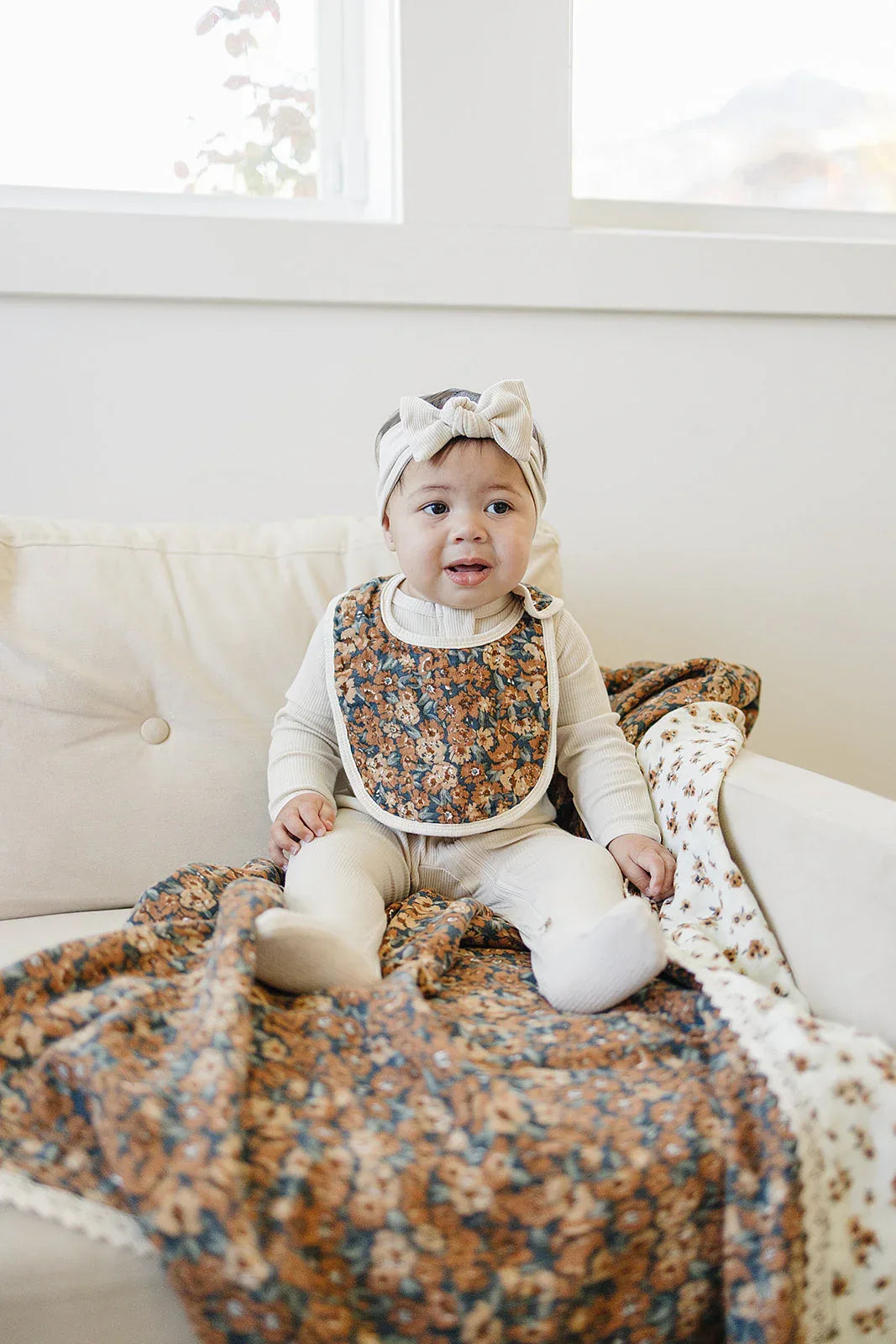 Venetian Floral Classic Muslin Bib - BIG FRENCHIES