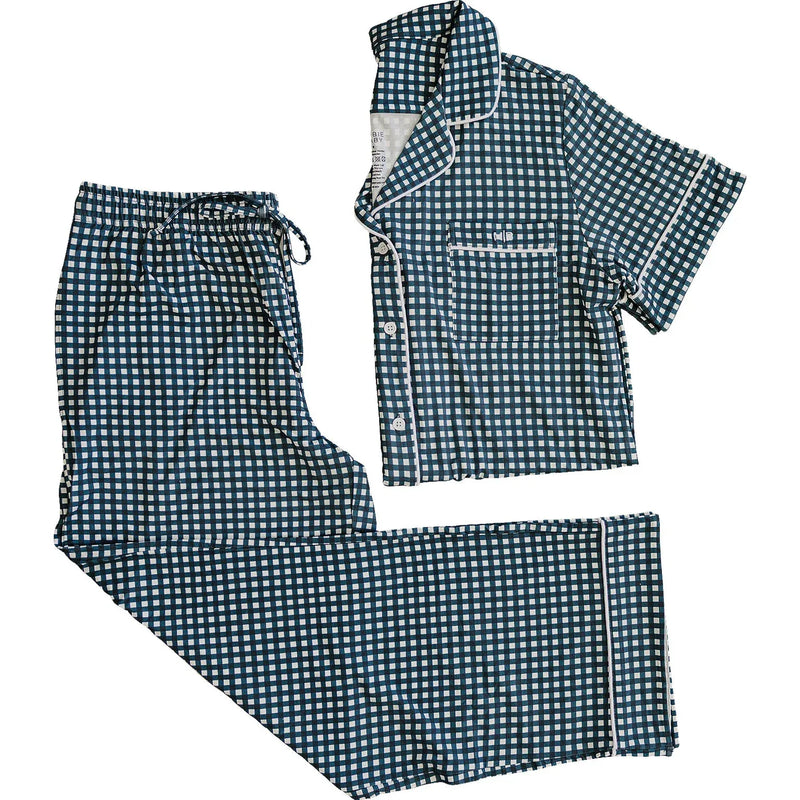 Women's Navy Gingham Pajama Set - BIG FRENCHIES