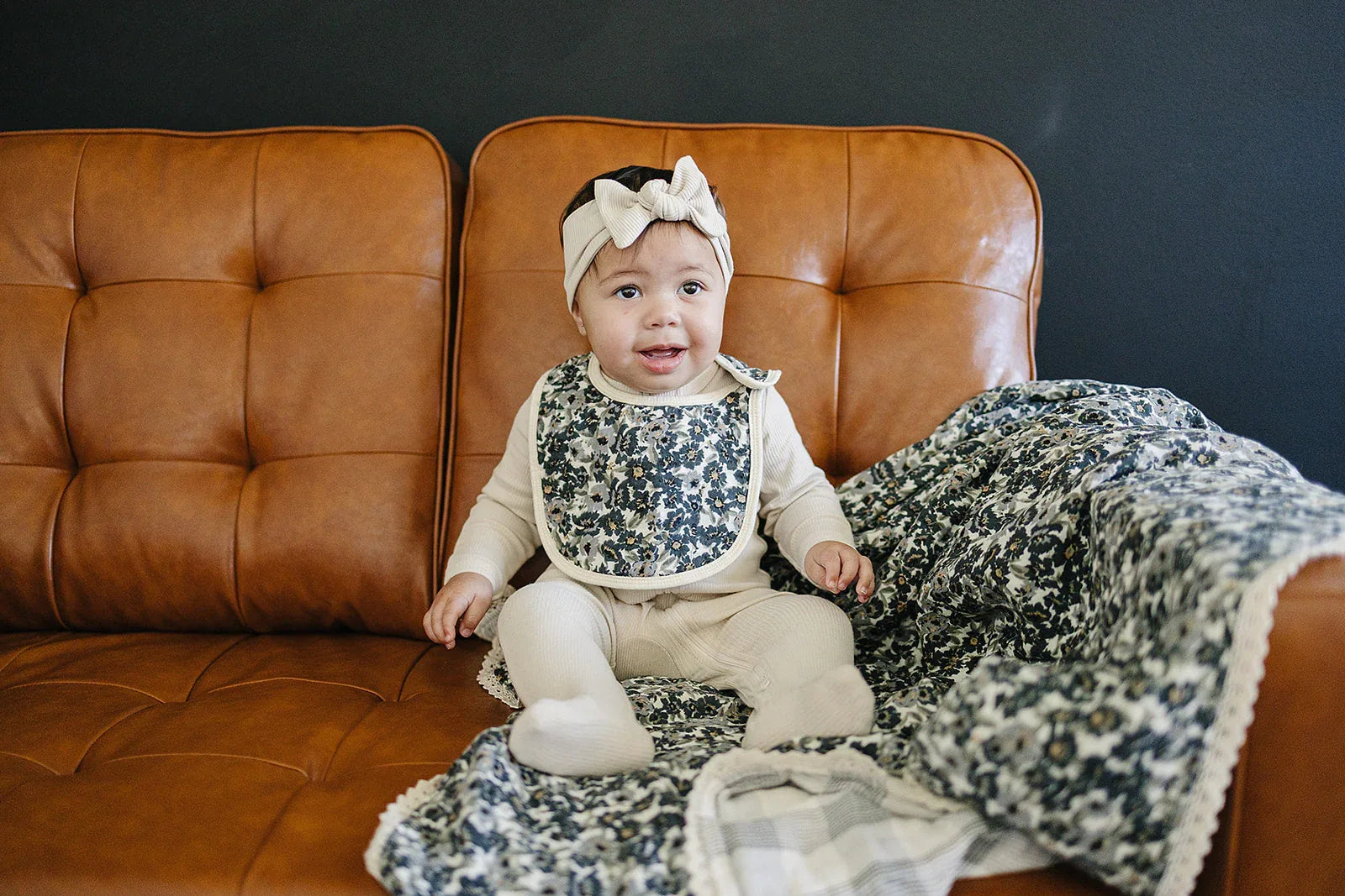 Liberty Floral + Coastal Plaid Lace Muslin Quilt - BIG FRENCHIES