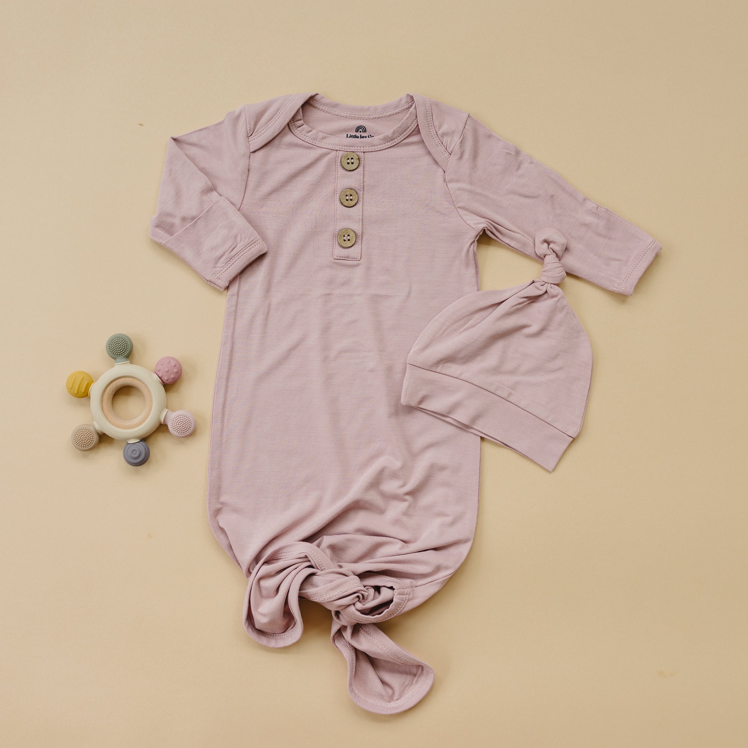 Newborn Bamboo Gown & Hat Set - BIG FRENCHIES
