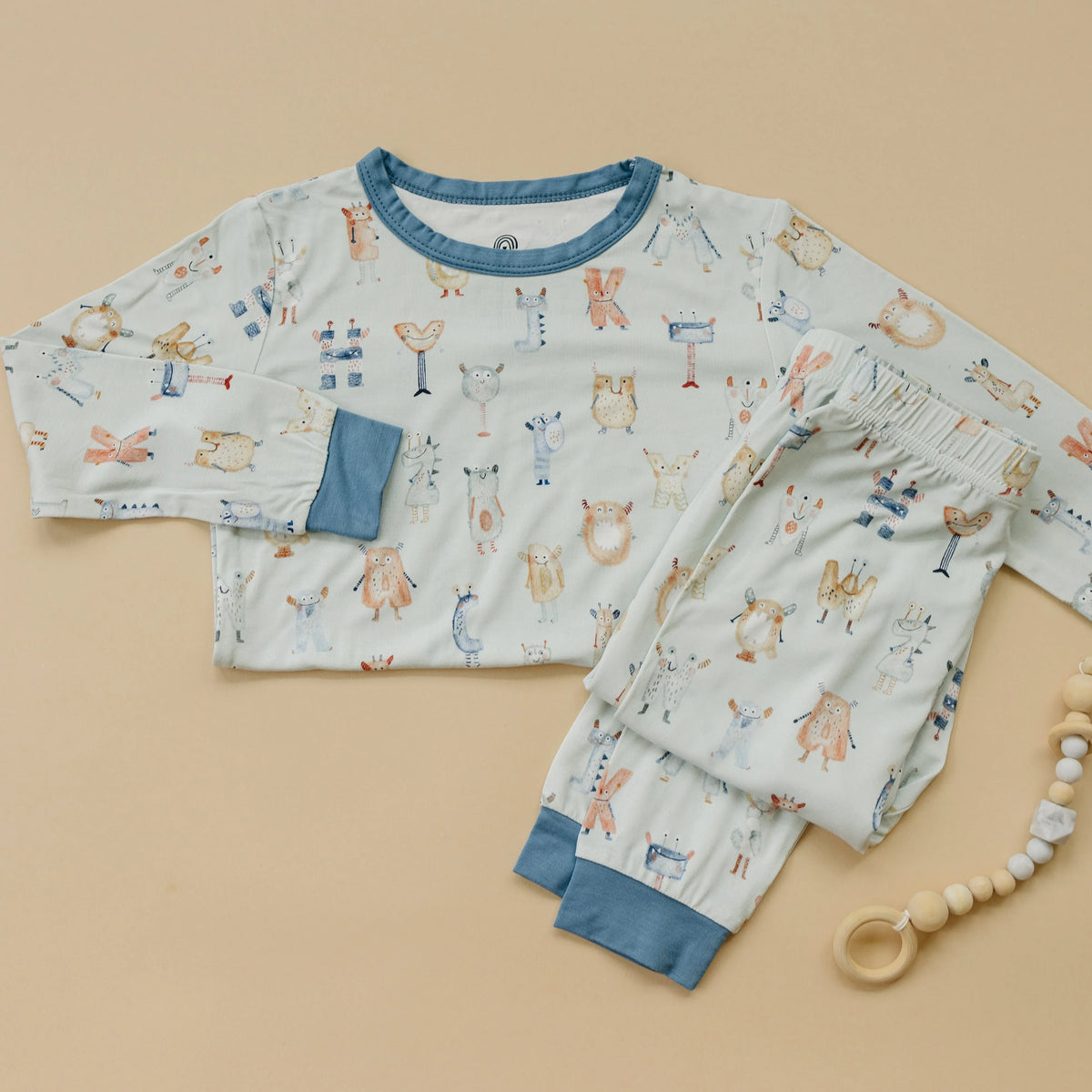 M is for Monsters 2pc Bamboo Pajamas - BIG FRENCHIES
