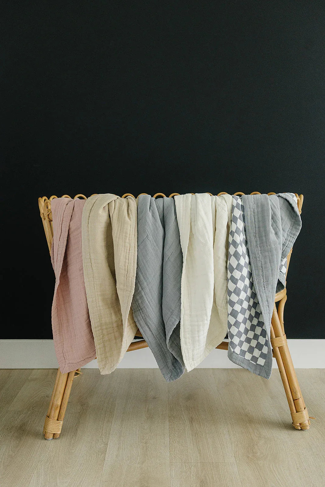 Dusty Blue Muslin Quilt - BIG FRENCHIES
