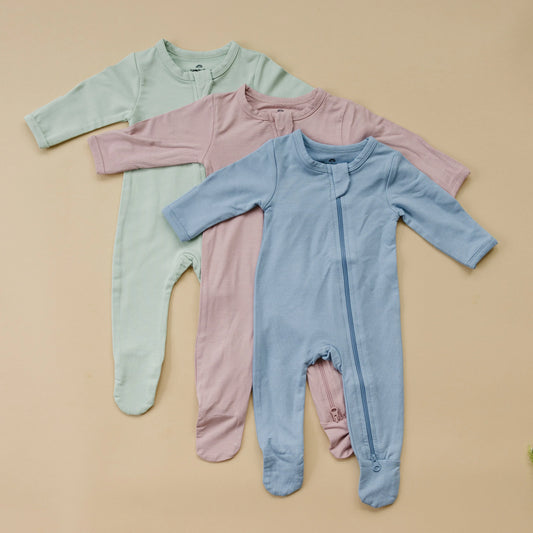 Bamboo Footed Bamboo Zippy Pajamas - BIG FRENCHIES