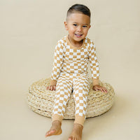 Golden Coast Check 2pc Bamboo Pajamas - BIG FRENCHIES