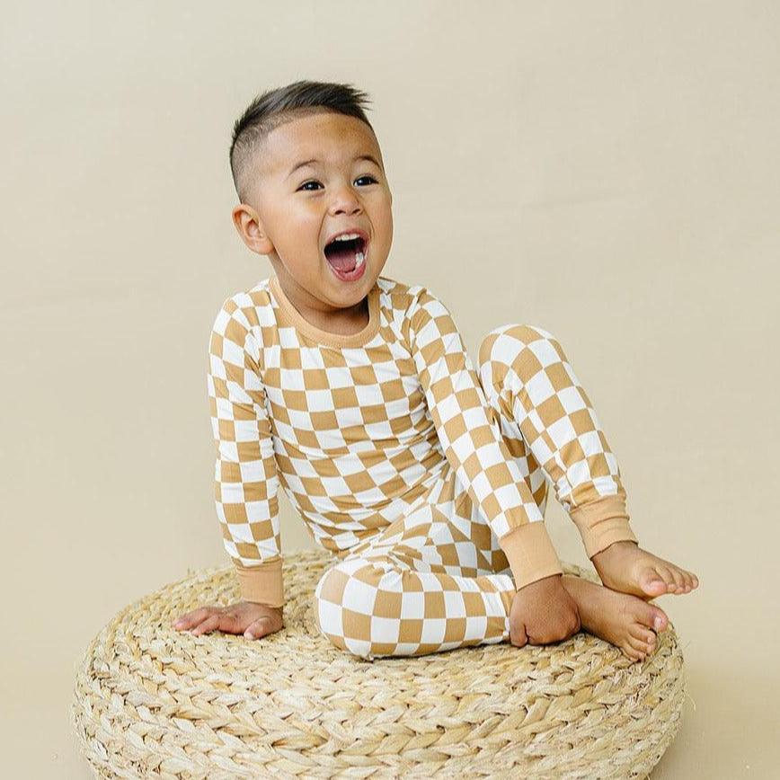 Golden Coast Check 2pc Bamboo Pajamas - BIG FRENCHIES