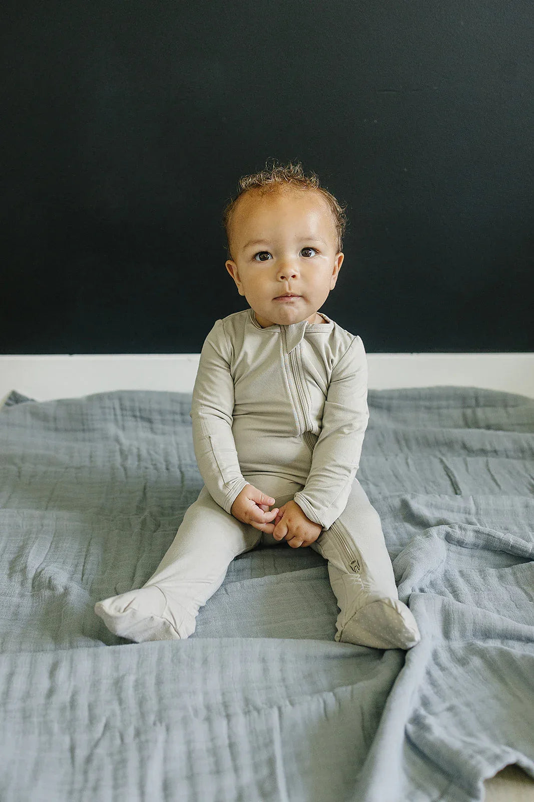 Oatmeal Bamboo Footed Zipper - BIG FRENCHIES