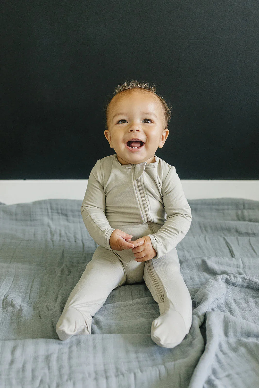 Dusty Blue Muslin Quilt - BIG FRENCHIES