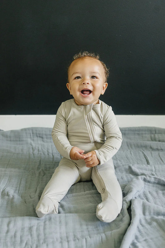 Dusty Blue Muslin Quilt - BIG FRENCHIES
