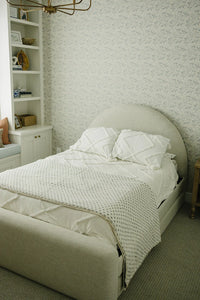 Navy Berry + Cream Berry Lace Twin Muslin Quilt - BIG FRENCHIES