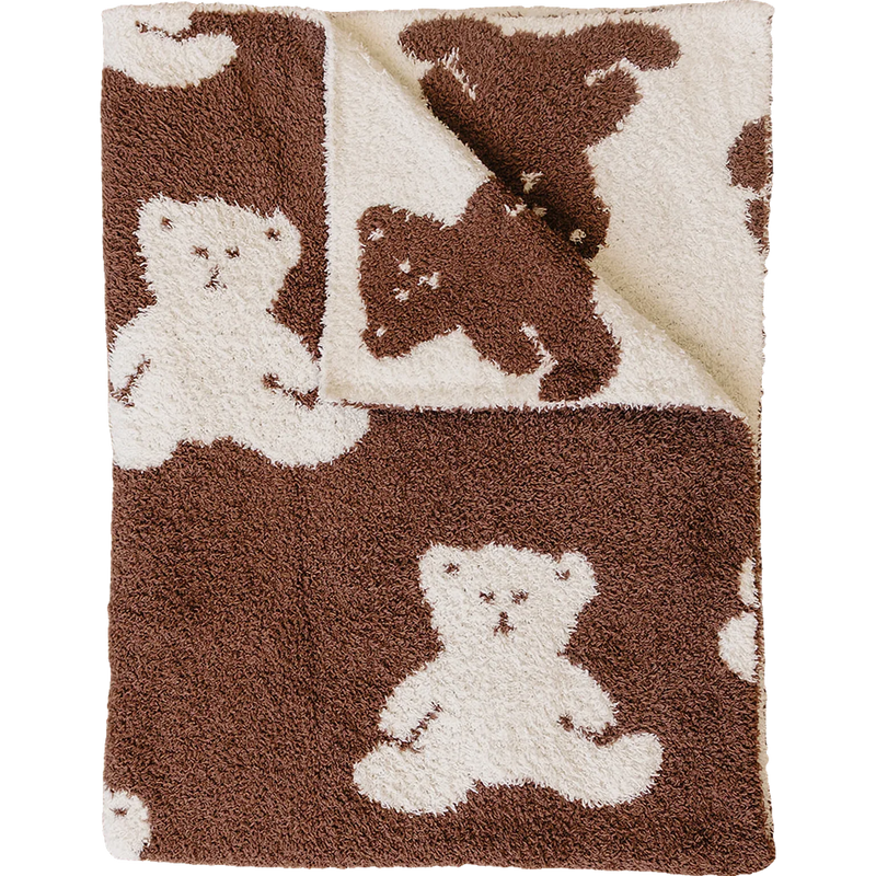 Teddy Bear Plush Blanket - BIG FRENCHIES