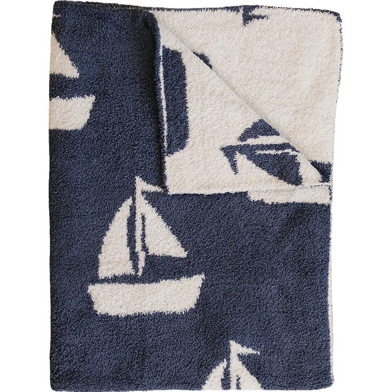 Sailboat Plush Blanket - BIG FRENCHIES