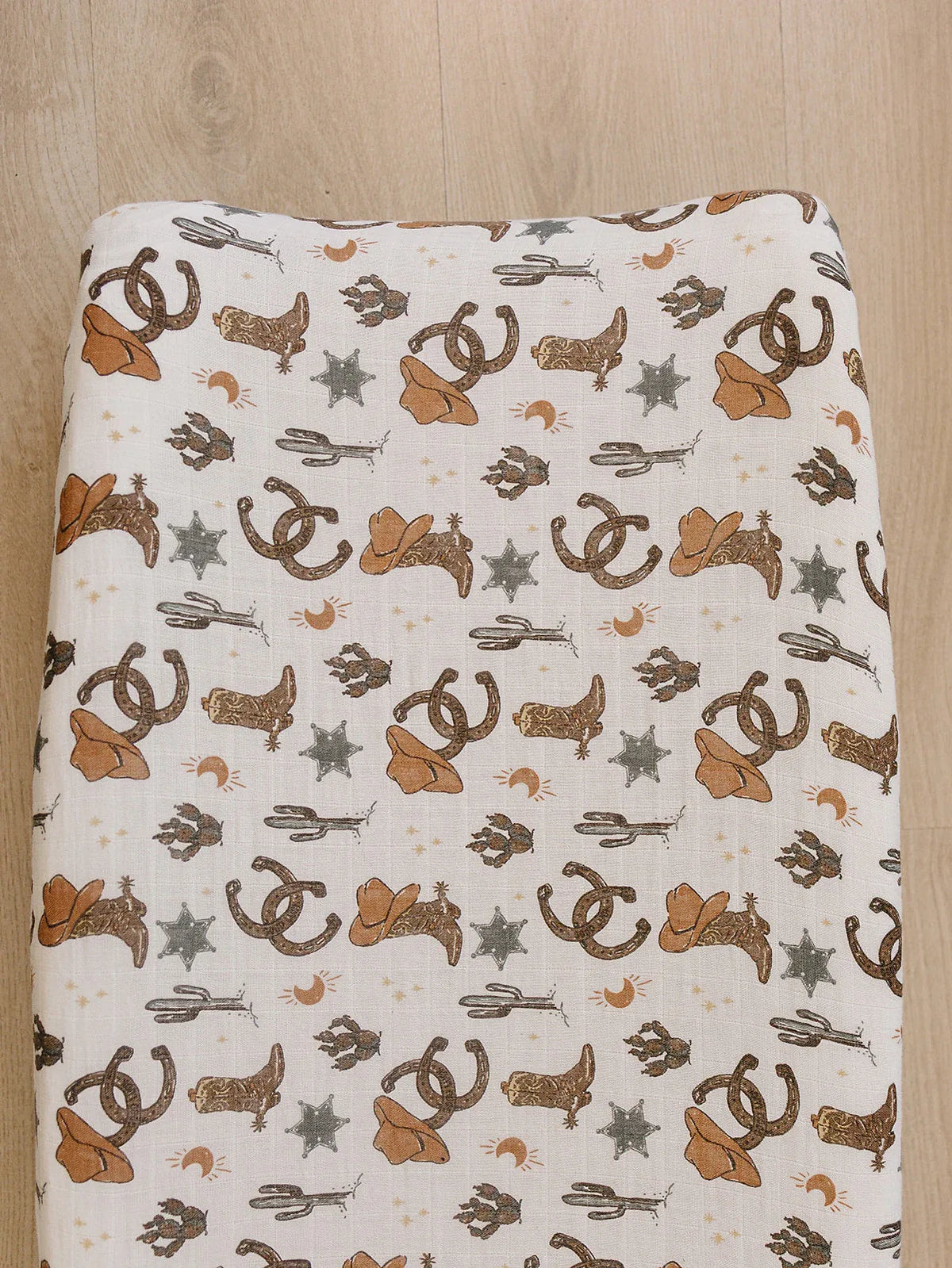 Outlaw Cowboy Muslin Changing Pad Cover - BIG FRENCHIES