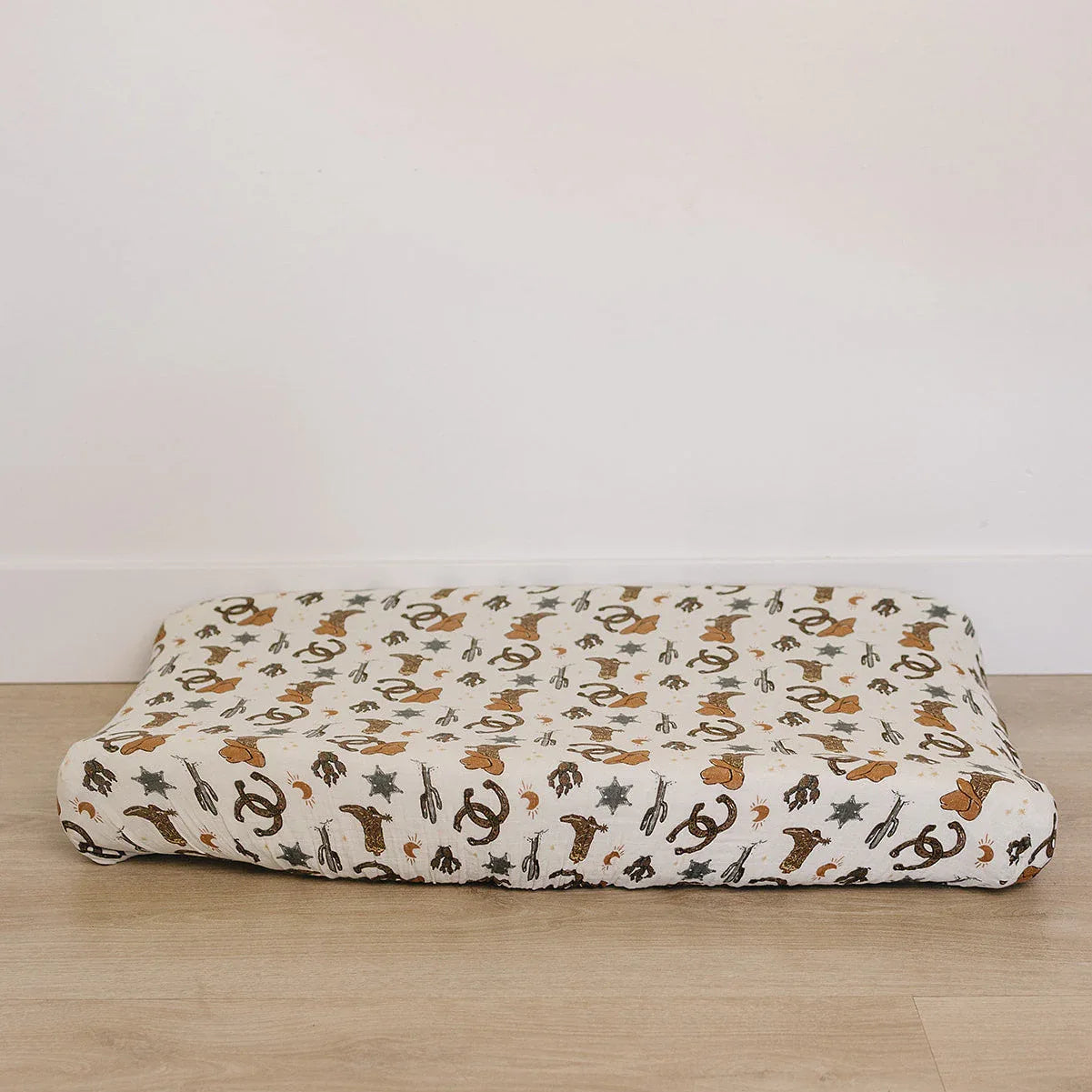 Outlaw Cowboy Muslin Changing Pad Cover - BIG FRENCHIES