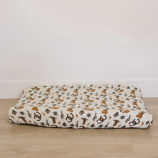 Outlaw Cowboy Muslin Changing Pad Cover - BIG FRENCHIES