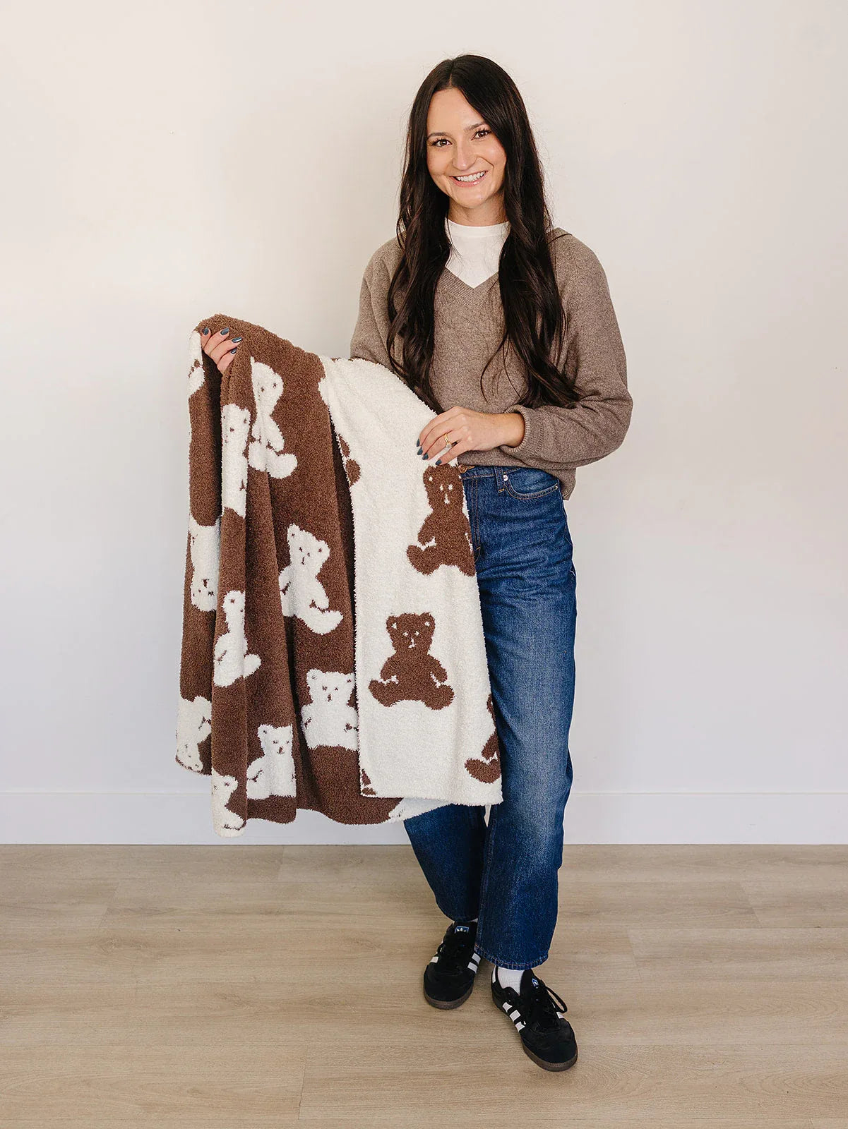 Teddy Bear Plush Blanket - BIG FRENCHIES