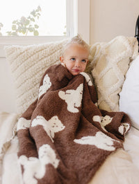 Teddy Bear Plush Blanket - BIG FRENCHIES