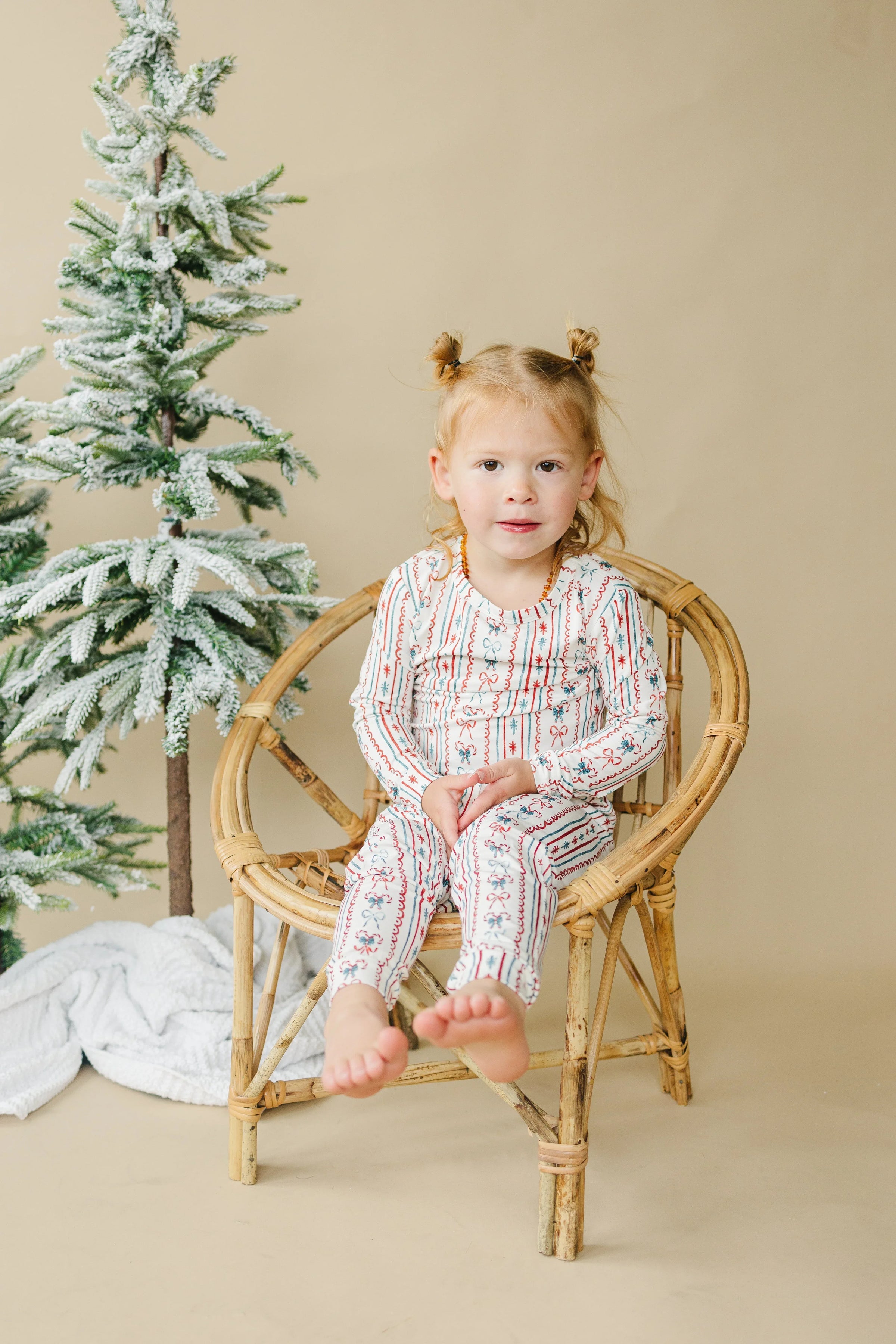 Candy Cane Lane Bamboo Christmas Pajamas - 2pc Set - BIG FRENCHIES