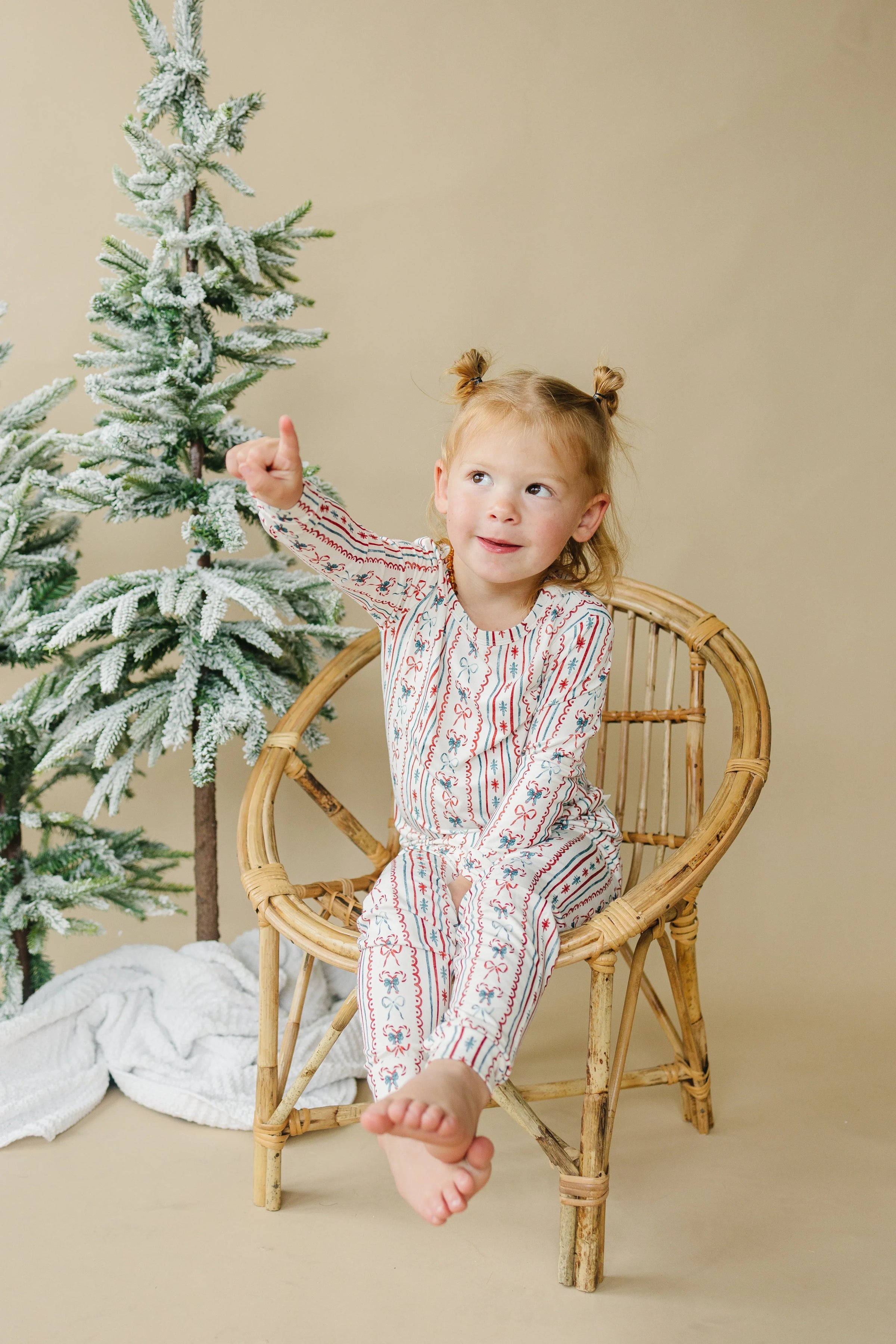 Candy Cane Lane Bamboo Christmas Pajamas - 2pc Set - BIG FRENCHIES