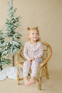 Candy Cane Lane Bamboo Christmas Pajamas - 2pc Set - BIG FRENCHIES