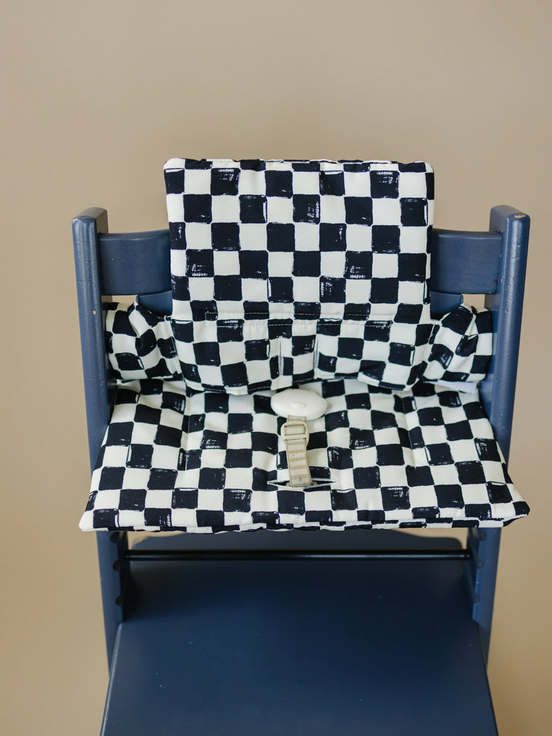 Black & White Checkered Cushion for the Stokke Tripp Trapp Highchair - BIG FRENCHIES
