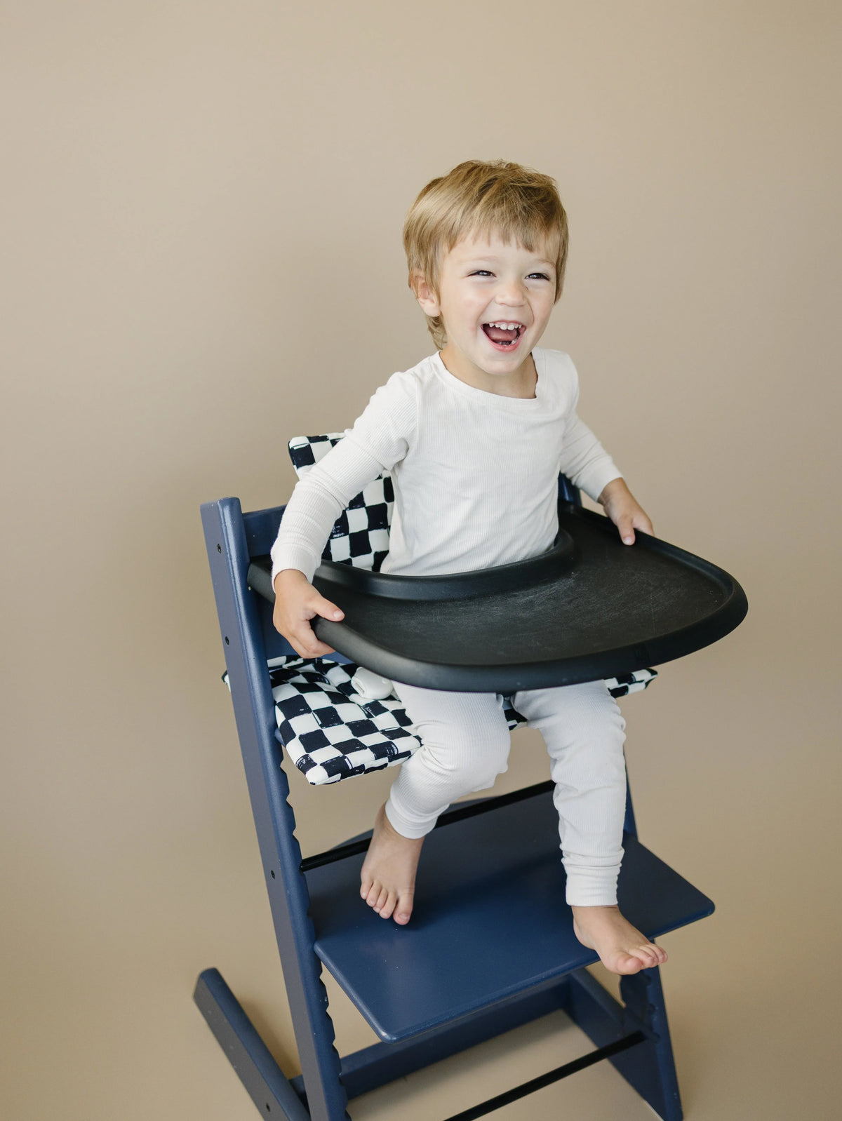 Black & White Checkered Cushion for the Stokke Tripp Trapp Highchair - BIG FRENCHIES