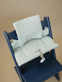Sage Green Gingham Cushion for the Stokke Tripp Trapp Highchair - BIG FRENCHIES
