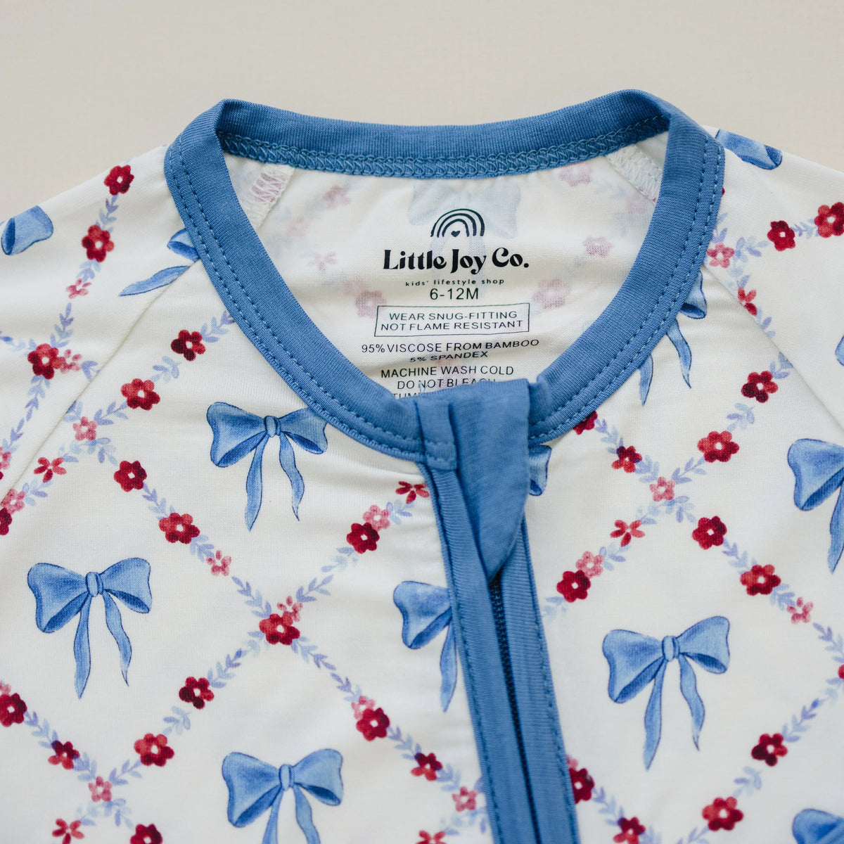 Red White & Bows Bamboo Zippy Pajamas - BIG FRENCHIES