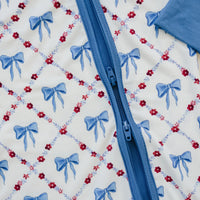 Red White & Bows Bamboo Zippy Pajamas - BIG FRENCHIES