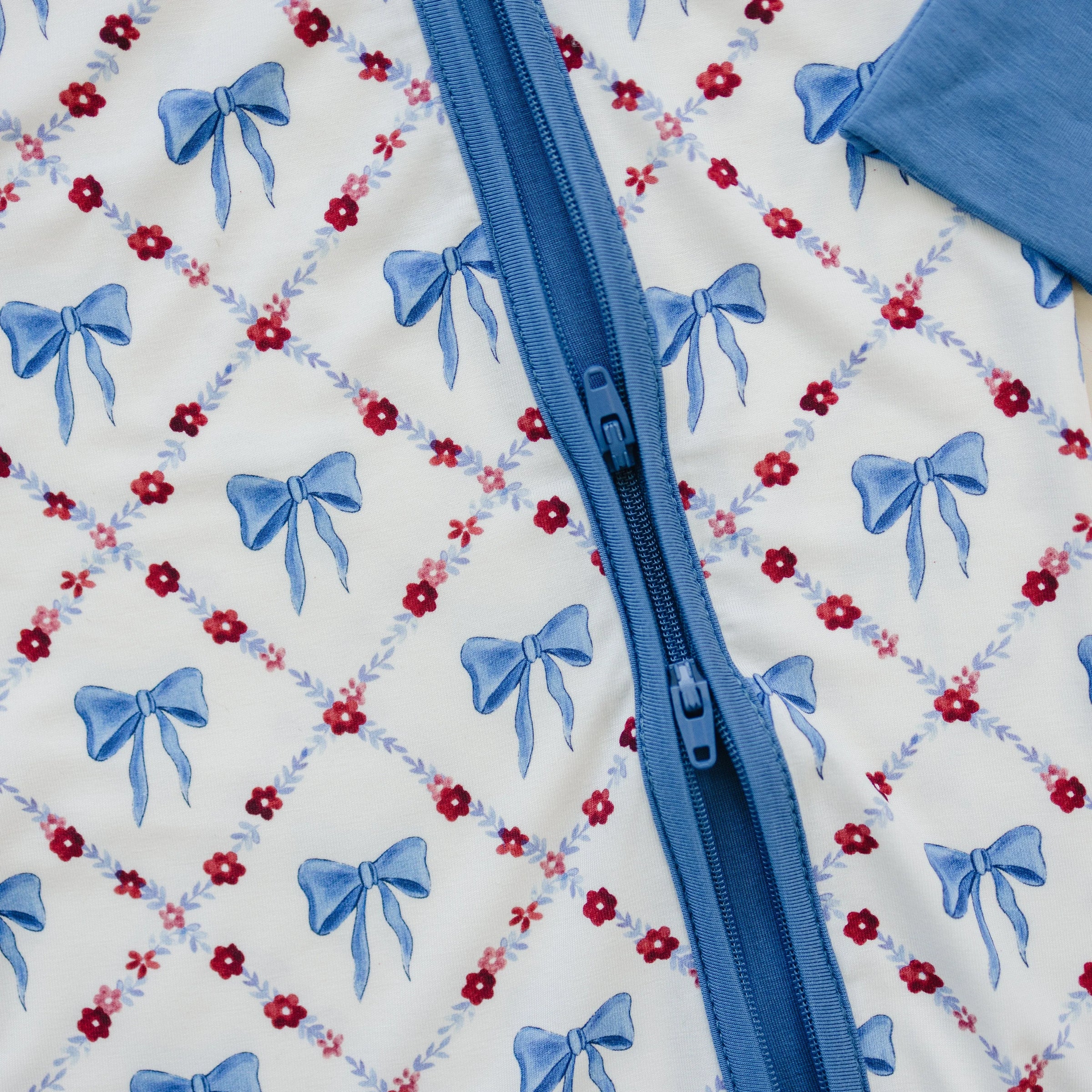 Red White & Bows Bamboo Zippy Pajamas - BIG FRENCHIES