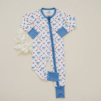 Red White & Bows Bamboo Zippy Pajamas - BIG FRENCHIES