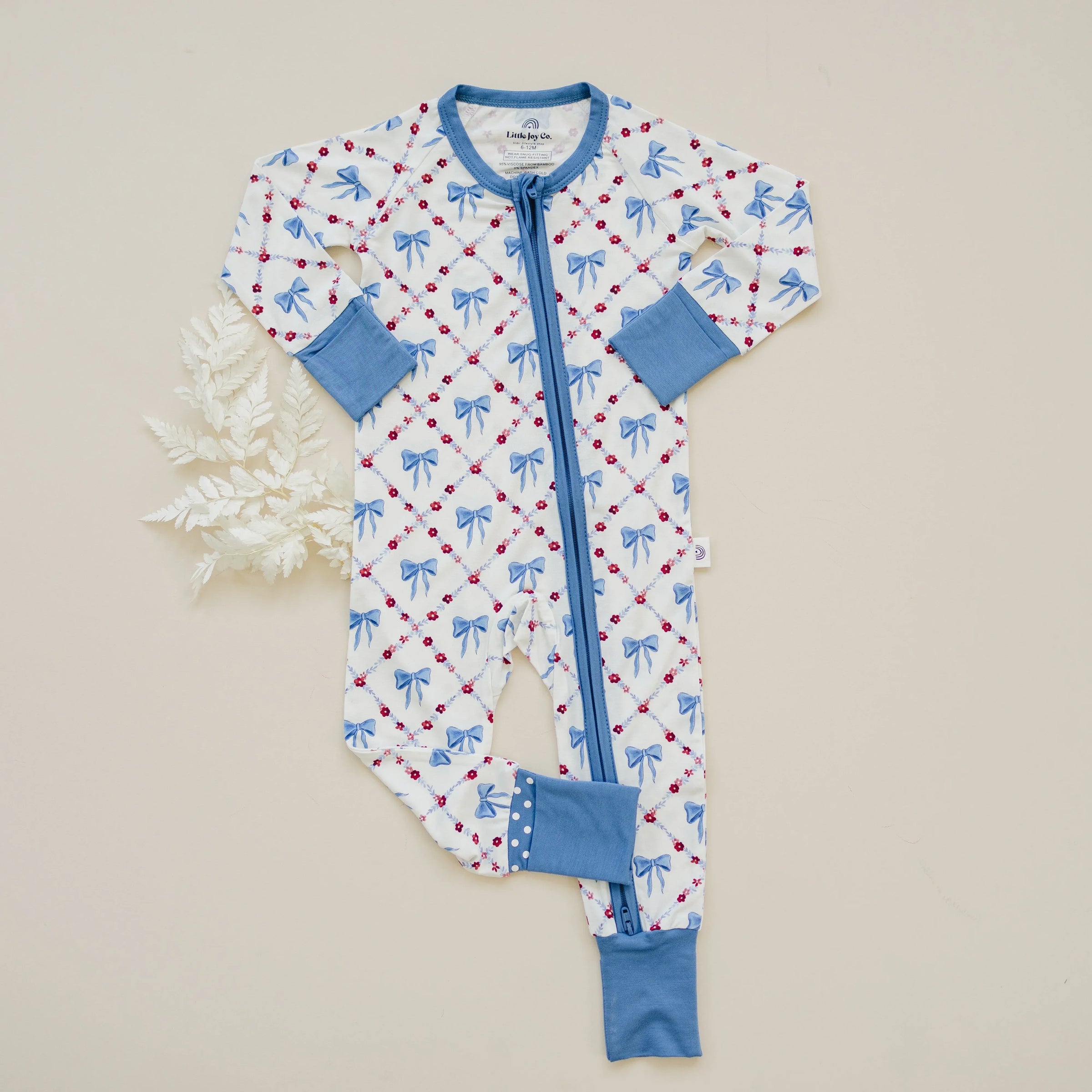 Red White & Bows Bamboo Zippy Pajamas - BIG FRENCHIES