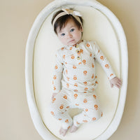 Orange Posie 2pc Bamboo Pajamas for Kids - Sizes Newborn & Up! - BIG FRENCHIES