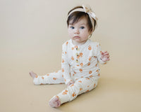 Orange Posie 2pc Bamboo Pajamas for Kids - Sizes Newborn & Up! - BIG FRENCHIES