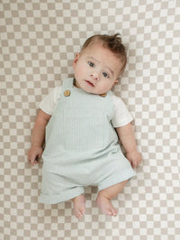 Taupe Checkered Bamboo Stretch Crib Sheet - BIG FRENCHIES