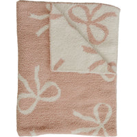 Pink Bow Plush Blanket - BIG FRENCHIES