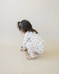 Orange Posie 2pc Bamboo Pajamas for Kids - Sizes Newborn & Up! - BIG FRENCHIES