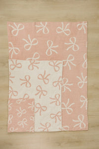 Pink Bow Plush Blanket - BIG FRENCHIES
