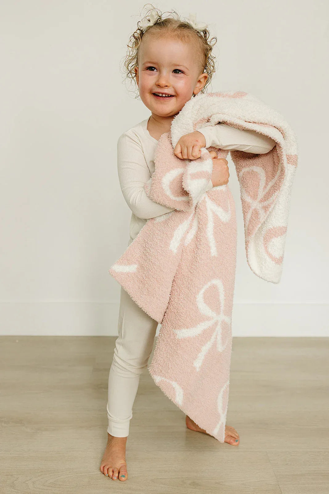 Pink Bow Plush Blanket - BIG FRENCHIES