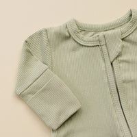 Solid Ribbed Bamboo Zippy Romper - more colors - BIG FRENCHIES