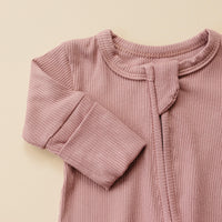 Solid Ribbed Bamboo Zippy Romper - more colors - BIG FRENCHIES