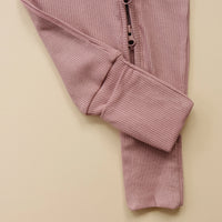 Solid Ribbed Bamboo Zippy Romper - more colors - BIG FRENCHIES