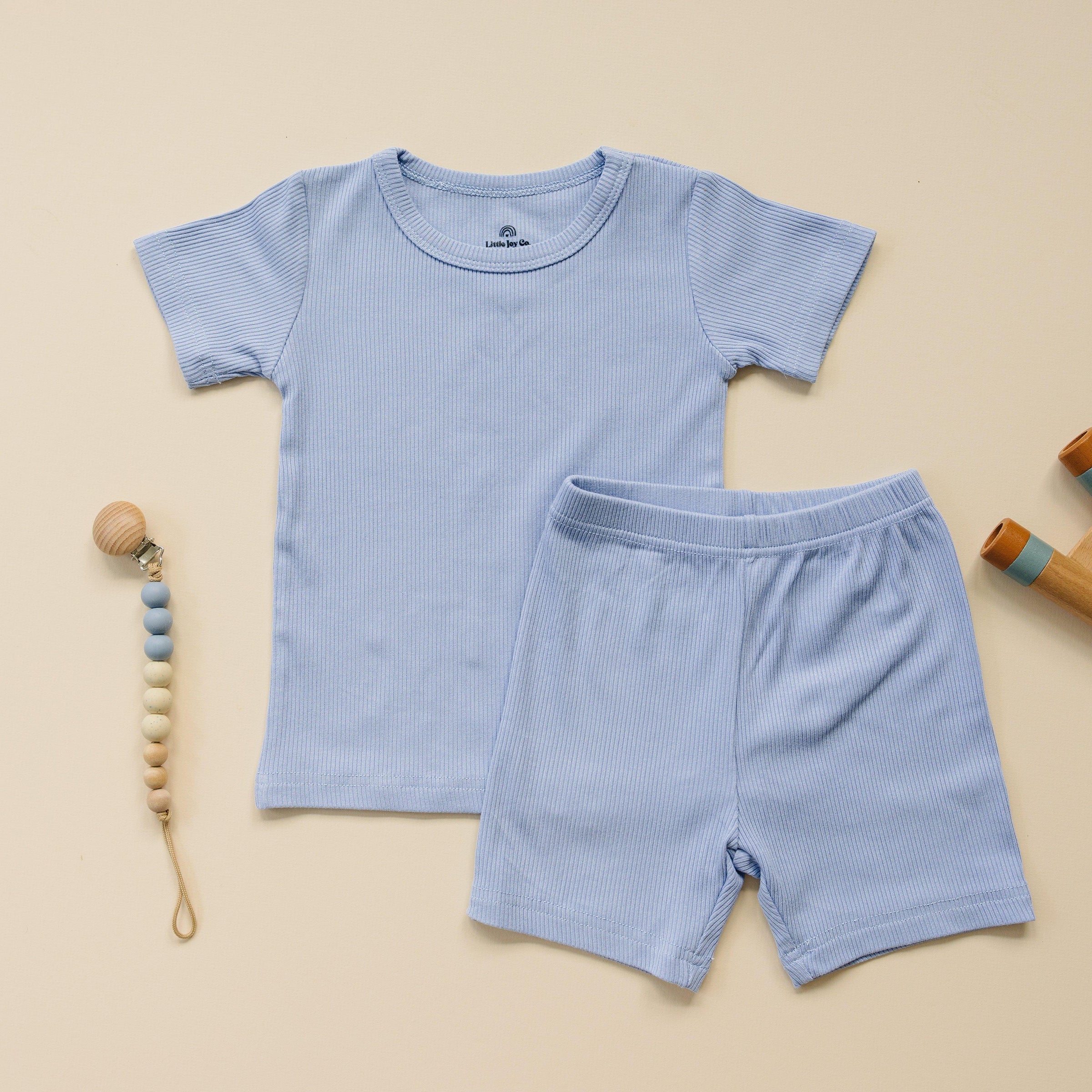 Solid Ribbed Bamboo 2pc Pajamas - more colors - BIG FRENCHIES